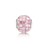 Σύμβολο ασ.925 με ροζ mother of pearl μωσαϊκό, Συμπόνια Essence