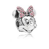 Κλιπ με λευκή και ροζ κυβική ζιρκόνια, Disney Minnie