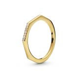 Δαχτυλίδι με διαφ. κυβ. ζιρκόνια,  με επίστρωση χρυσού 14Κ