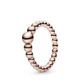 Δαχτυλίδι μοτίβο φυσαλίδες, 14K rose gold-plated