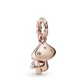 Κρεμαστό 14K rose gold-plated με ροζ κρύσταλλο