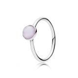 Δαχτυλίδι ασ.925 με ιριδίζον ροζ κρύσταλλο, Οκτώβριος