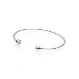 Βραχιόλι bangle ασ. 925 με κυβ. ζιρκόνια, Essence Collection