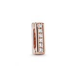 Σύμβολο κλιπ 14K rose gold-plated με κυβική ζιρκόνια, PANDORA Reflexions
