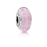 Σύμβολο ασ.925 με faceted ιριδίζον ροζ murano