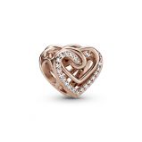 Σύμβολο 14K rose gold-plated με κυβική ζιρκόνια, καρδιά