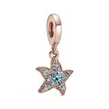 Κρεμαστό 14K rose gold-plated με κρύσταλλα, αστερίας