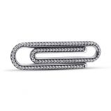 Διπλός σύνδεσμος ασ. 925 με κρύσταλλα, συνδετήρας