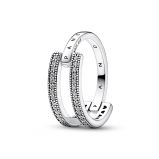 Δαχτυλίδι ασ. 925 με κυβική ζιρκόνια, Pandora Logo