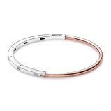 Βραχιόλι ασ. 925 με επίστρωση ροζ χρυσού 14Κ, Pandora Logo