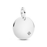 Κρεμαστό ασ. 925 & 0.012 CT TW G-I VS με διαμάντια στογγυλό, χαρασσόμενο