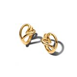 Σκουλαρίκια με επίστρωση χρυσού 14Κ, κρίκοι καρδιά
