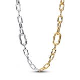 Κολιέ ασ. 925 με επίστρωση χρυσού 14Κ και 2 ανοιγόμενους κρίκους