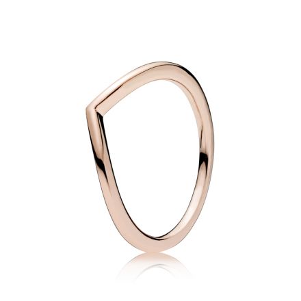 Δαχτυλίδι, wishbone 14K rose gold-plated
