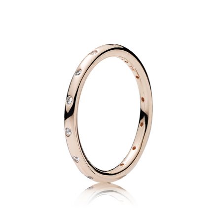 Δαχτυλίδι 14K rose gold-plated με κυβική ζιρκόνια