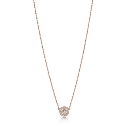 Κολιέ 14K rose gold-plated με κυβική ζιρκόνια