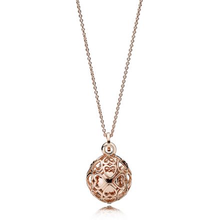 Κολιέ, καρδιές 14K rose gold-plated