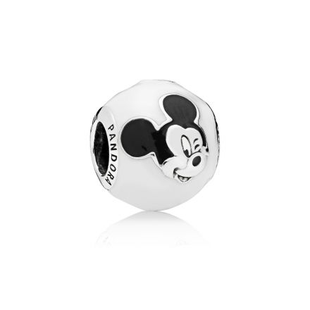Σύμβολο ασ.925 με λευκό και μαύρο σμάλτο, Disney Mickey