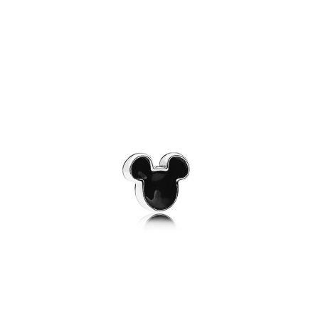 Μινιατούρα ασ.925 , με μαύρο σμάλτο, Disney Mickey silhouette