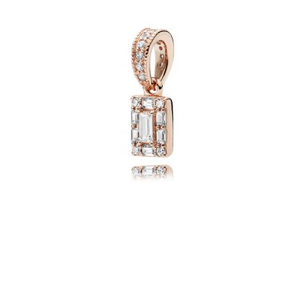 Κρεμαστό 14K rose gold-plated με κυβική ζιρκόνια, θραύσμα λάμψης