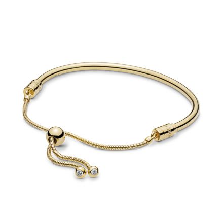 Βραχιόλι bangle  με επίστρωση χρυσού 14Κ με κυβ. ζιρκόνια
