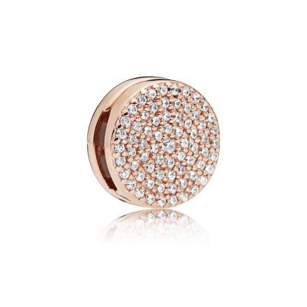 Σύμβολο κλιπ 14K rose gold-plated με κυβική ζιρκόνια, PANDORA Reflexions