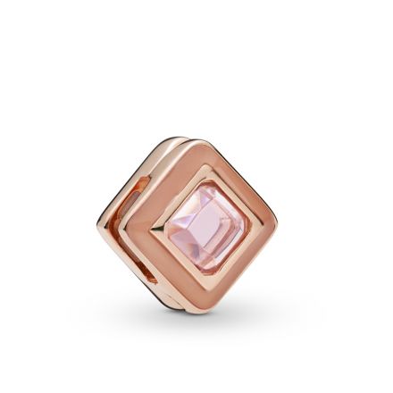 Κλιπ Pandora Reflexions, 14K rose gold-plated με κρύσταλλο & σμάλτο