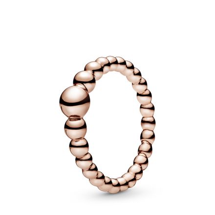 Δαχτυλίδι μοτίβο φυσαλίδες, 14K rose gold-plated