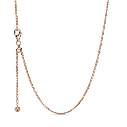 Αλυσίδα λαιμού 14K rose gold-plated με κυλιόμενο κούμπωμα