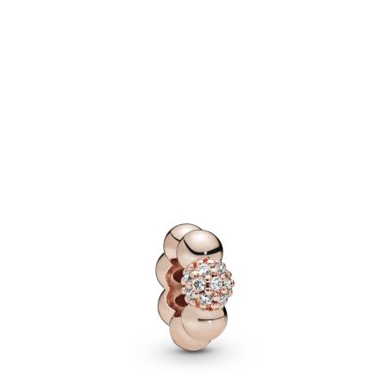 Διαχωριστικό με διαφ. κυβ. ζιρκόνια, 14K rose gold-plated