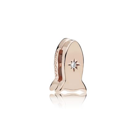 Κλιπ 14K rose gold-plated, PANDORA Reflexions, διαστημόπλοιο