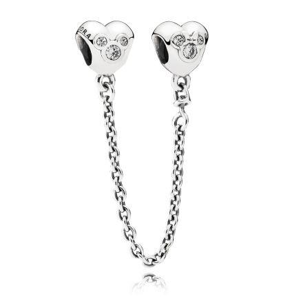 Αλυσίδα ασφαλείας ασ.925 με κυβική ζιρκόνια, Disney Mickey & Min