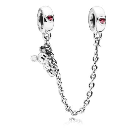 Αλυσίδα ασφαλείας ασ.925 με κυβ. ζιρκόνια, Disney Mickey