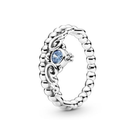 Δαχτυλίδι ασ. 925 με κυβική ζιρκόνια, Disney Cinderella, τιάρα κολοκύθα
