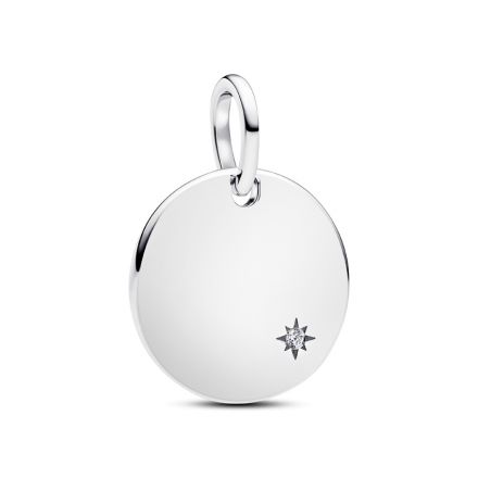 Κρεμαστό ασ. 925 & 0.012 CT TW G-I VS με διαμάντια στογγυλό, χαρασσόμενο