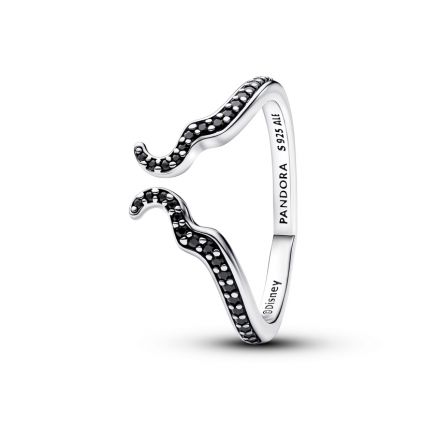 Δαχτυλίδι ασ. 925 με μαύρο κρύσταλλο, Disney Maleficent